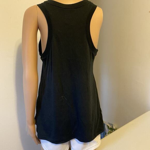 Nike Sportswear Active Shirt Women's Small Black Ringer TankTop Logo Swoosh Y2K - Picture 7 of 7